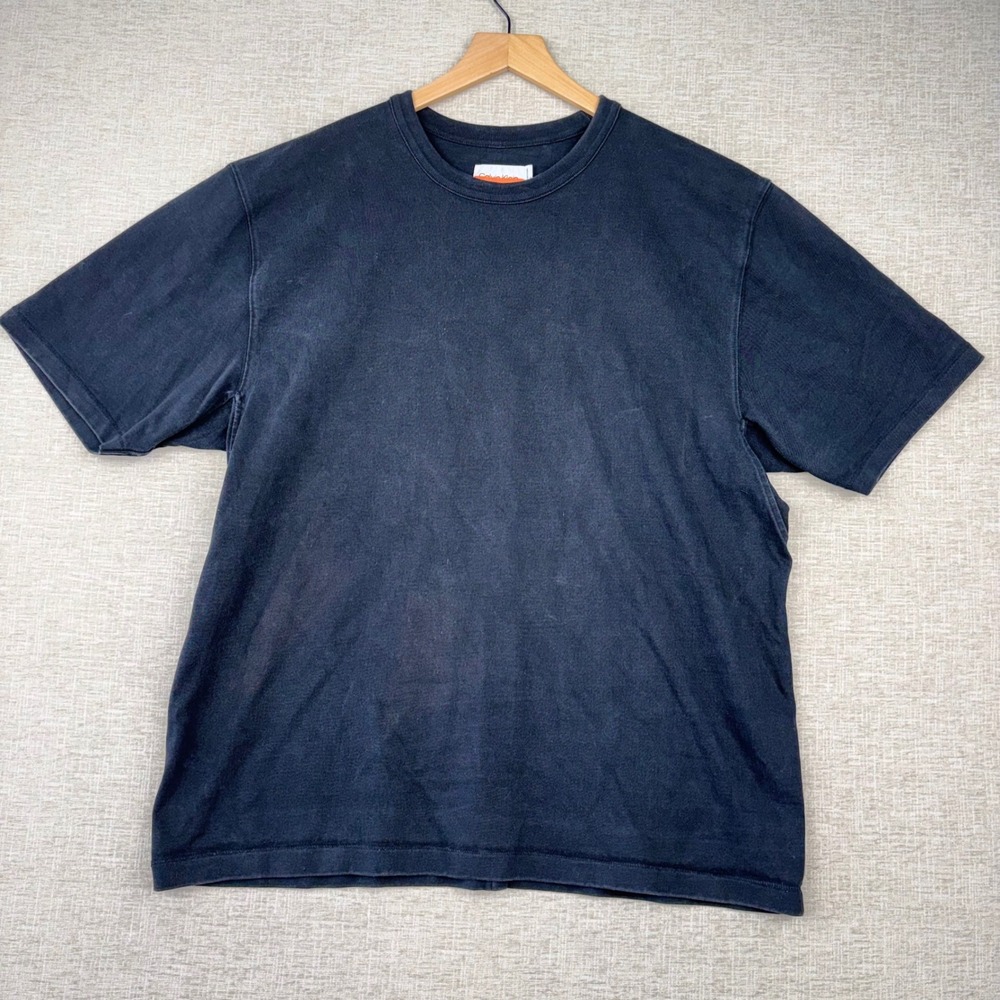 Calvin Klein Mens Faded Black Short Sleeve T-Shirt Made in Portugal Size M